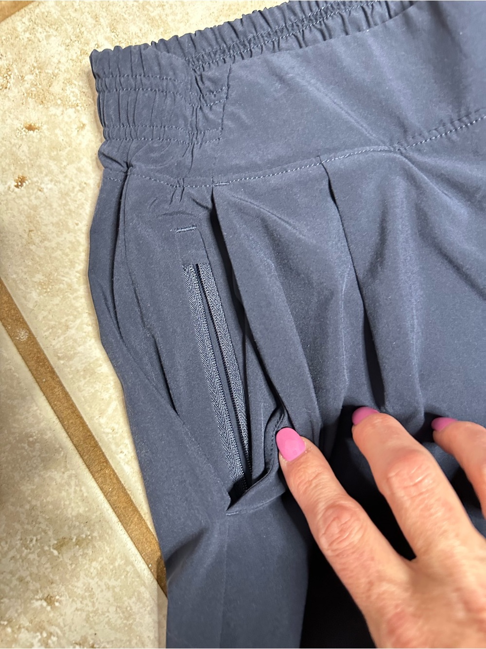 Athleta Brooklyn Wide Leg Crop Pant Navy Blue Size 4 - Picture 2 of 4